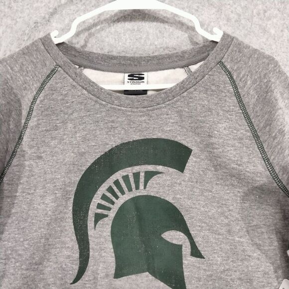 NWT Stadium Athletics Sweatshirt Womens Large Michigan State Spartans Boxy Crop - Picture 2 of 11